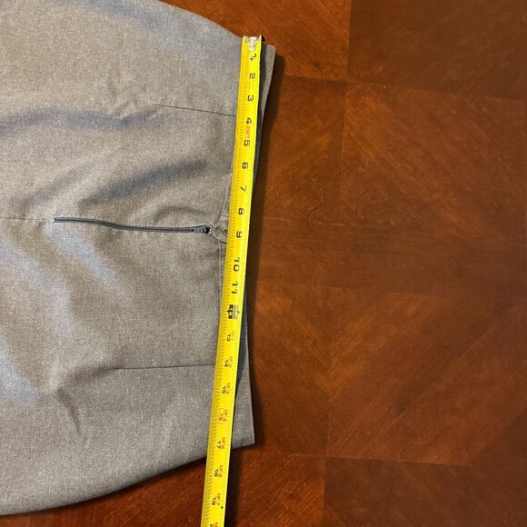 Dressbarn Womens L Gray Knee-Length Skirt With Pleats & Back Zip - Picture 7 of 10